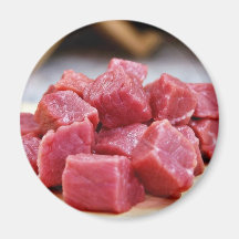 Gebratenes Schmelz-Nahrungsmittelabendessen bereit Kühlschrankmagnete