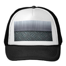 Gebürstete Metalldiamant-Platten-Schablone Baseball Cap