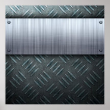 Gebürstete Metalldiamant-Platten-Schablone Plakate