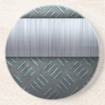 Gebürstete Metalldiamant-Platten-Schablone Getränke Untersetzer