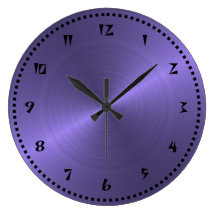 Gebürstetes blaues metallisches wanduhr