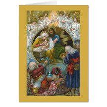"Geburt Christis-Szenen-" Weihnachtsgruß-Karte