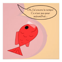 Geburtsmitteilung „Fisch vom April " Personalisierte Einladungskarten