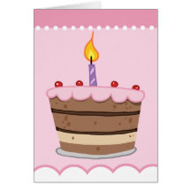 Geburtstag-Kuchen Grußkarte