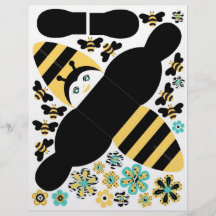 Geburtstags-Bienen-Gastgeschenk-Kasten Bedruckte Flyer