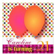 Geburtstags-Einladung: Caroline dreht 21