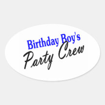Geburtstags-Jungen-Party-Crew Sticker