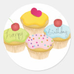 Geburtstags-kleine Kuchen Runder Sticker
