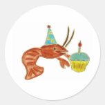 Geburtstags-Panzerkrebs-kleiner Kuchen Aufkleber