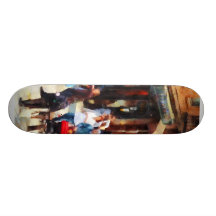 Gedrängter Bürgersteig in New York Skateboard Deck