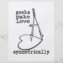 Geeks machen Liebe symmetrisch Flyerdruck
