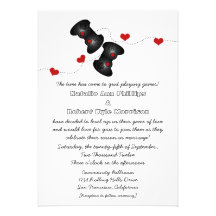 Geeky Gamers, welche die Einladung Wedding sind (d
