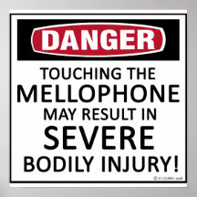 Gefahr Mellophone Plakate