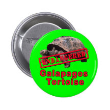 Gefährdete Kunst-T-Shirts Galapagos Schildkröte Anstecknadel