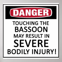 GefahrenBassoon Posterdrucke