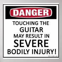Gefahrengitarre Posterdrucke