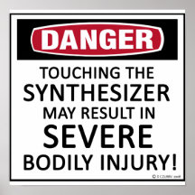Gefahrensynthesizer Posterdruck