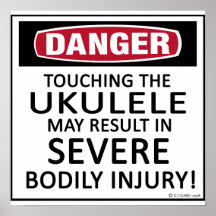 GefahrenUkulele Posterdruck