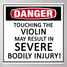 Gefahrenvioline Plakat