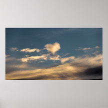 Geformte Wolke des Herzens Plakatdruck