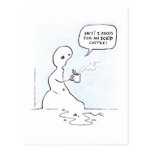 gefrorene Kaffeepostkarte