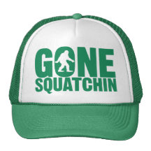 Gegangener Squatchin grüner Buchstabe-Hut Mütze