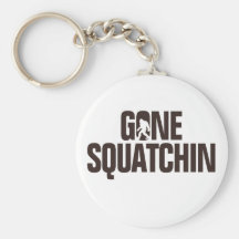 Gegangenes Squatchin - Schwarz-/weißeSilhouette Schlüsselanhänger