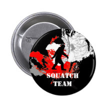 Gegangenes Squatchin, schwarzer Bigfoot Anstecknadelbutton