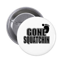 Gegangenes Squatchin schwarzes und graues Logo Anstecknadelbuttons