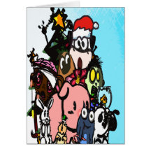 Gegen Tiergrausamkeits-Weihnachtskarte