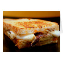 Gegrilltes Mozzarella-Sandwich mit rauchiger Auber Grußkarte