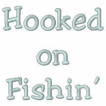 Gehakt auf Fishin stickte Hoodie-Jacke