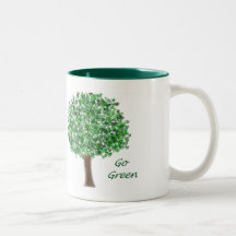 Gehen Becher grüner Tassen