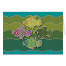 Gehen Fisch-Grün Karten