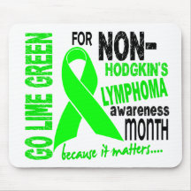 Gehen grüner Lymphom-Bewusstseins-Monat Limoner Mousepad