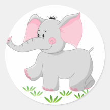 Gehender Elefant für Kinder Aufkleber