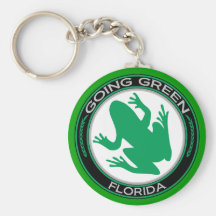 Gehender grüner Florida-Frosch Schlüsselanhänger