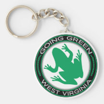 Gehender grüner West- Virginiafrosch Schlüsselanhänger