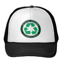Gehendes Grün recyceln Connecticut Baseballkappen