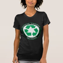 Gehendes Grün recyceln Michigan Tshirts