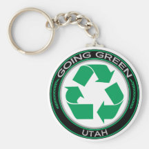 Gehendes Grün recyceln Utah Schlüsselanhänger