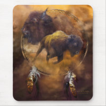 Geist der Brown-Büffel-Kunst Mousepad