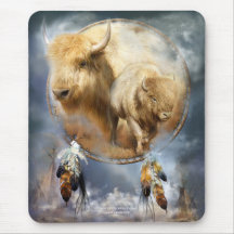 Geist der weißen Büffel-Kunst Mousepad