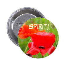 Geist! Knöpfe rote orientalische Mohnblumen-Blume Anstecknadel