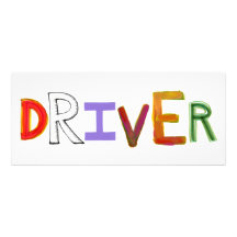 Gekennzeichnetes nüchternes der Fahrerwort-Kunst F Personalisierte Einladungskarten