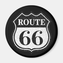 Geknisterter Rte 66 Magnete
