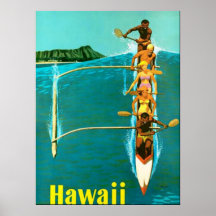 Gekommen zu Vintagem Plakat Hawaiis