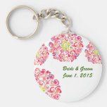 Gekräuselte Dahlie Wedding Blumenkeychain Schlüsselbänder