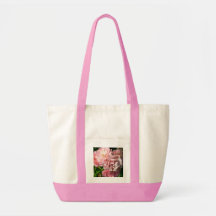 Gekräuselte rosa Rosen Tragetasche
