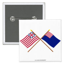 Gekreuzte großartige Gewerkschafts-und Pennsylvani Anstecknadelbutton
